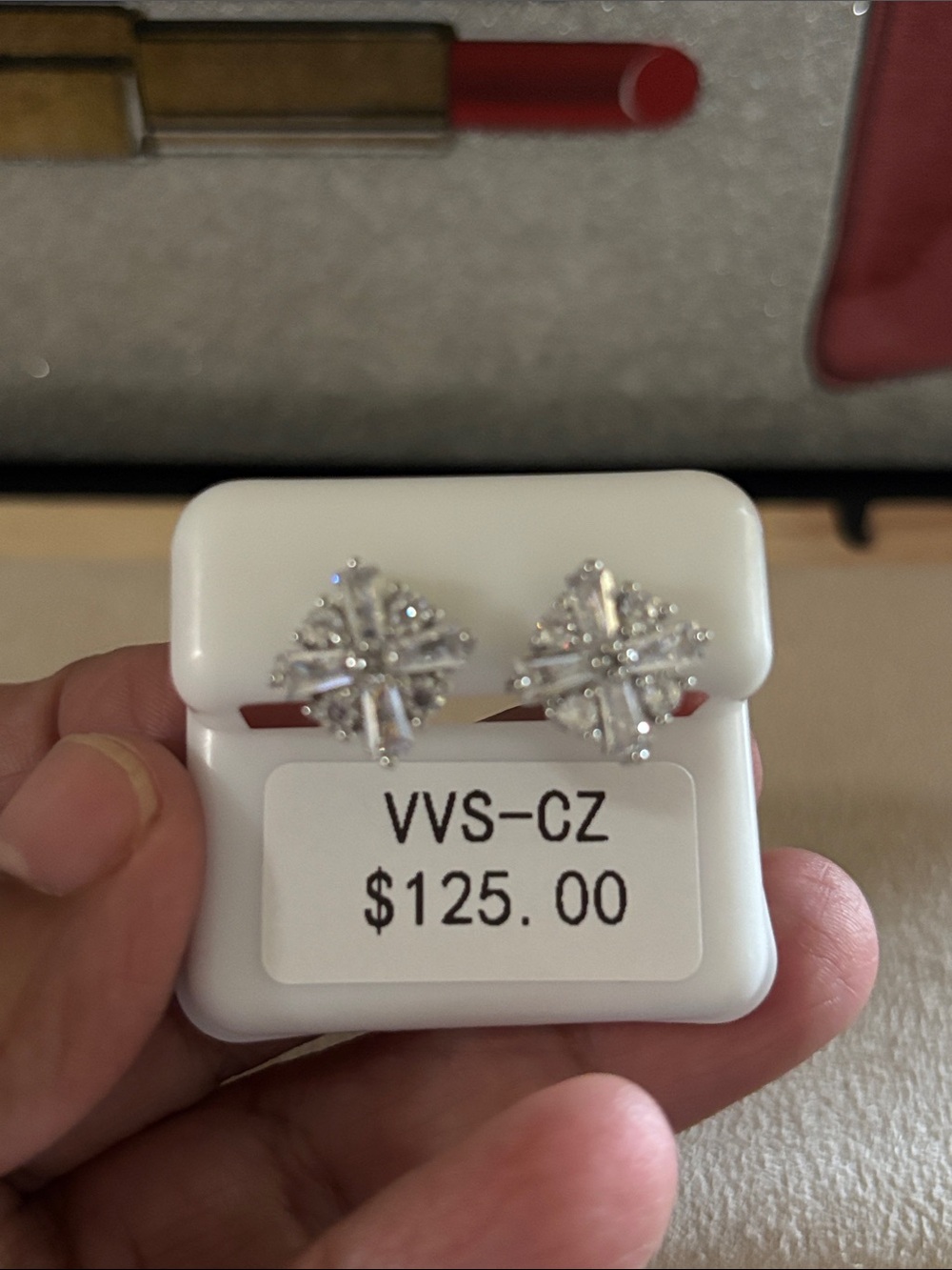 Silver Cubic Zirconia Snowflake Stud Earrings - Sparkling Silver CZ